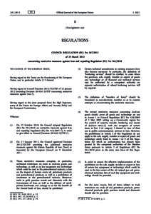 Council Regulation (EU) Noof 23 March 2012 concerning restrictive measures against Iran and repealing Regulation (EU) No