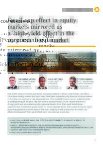 Small-cap effect in equity markets mirrored as a ‘high-yield effect’in the corporate bond market  DR BERND MEYER