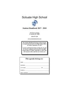 Scituate High School  Student HandbookTrimtown Road N. Scituate, RI4120