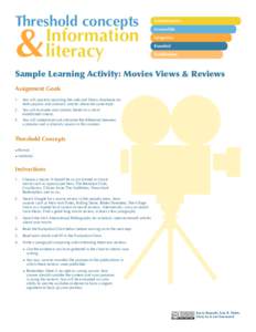 Threshold concepts  & Information literacy
