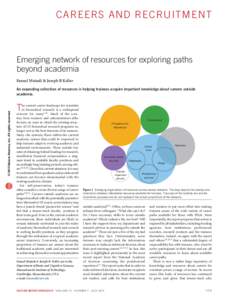 Emerging network of resources for exploring paths beyond academia