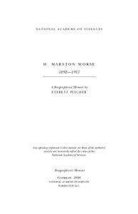 Telegraphy / Lemmas / Morse theory / Marston Morse / Samuel Morse / Raoul Bott / Inspector Morse / Morse / George David Birkhoff / Mathematics / Topology / Academia