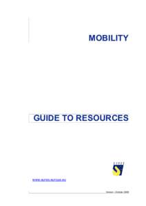 Mobility - guide to resources.doc