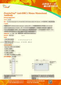 ProteinFind® Anti-DBC1 Mouse Monoclonal Antibody
