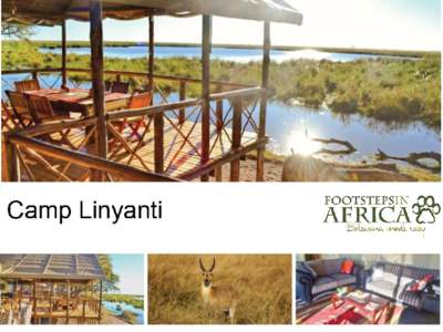 Camp Linyanti is about an hour’s game drive from Saile airstrip, and is in that section of the Chobe National Park that abuts the Linyanti floodplains. Fed by the flooded Chobe and Kwando rivers, the vast floodplains