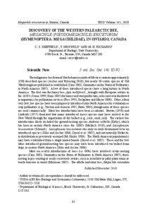 Megachile ericetorum in Ontario, Canada  JESO Volume 141, 2010