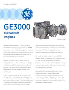 www.ge.com/aviation  GE3000 turboshaft engines