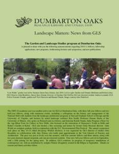 Landscape Matters: News from Garden Landscape Studies | Dumbarton Oaks | Fall 2010