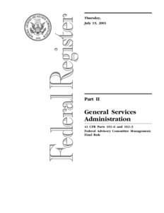 Administration of federal assistance in the United States / Designated landmark / Politics / Government / Structure / Federal Advisory Committee Act / Committees / General Services Administration