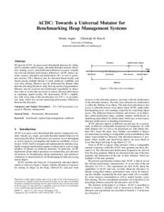 ACDC: Towards a Universal Mutator for Benchmarking Heap Management Systems Martin Aigner Christoph M. Kirsch