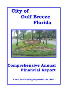 City of Gulf Breeze Florida Comprehensive Annual Financial Report
