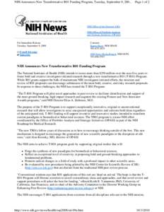 National Institutes of Health / Science and technology in the United States / Health / Center for Scientific Review / Government / Elias Zerhouni / Center for Information Technology / NIH Office of Technology Transfer