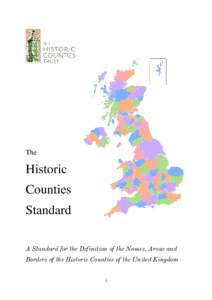The  Historic Counties Standard A Standard for the Definition of the Names, Areas and