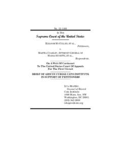 No[removed]IN THE Supreme Court of the United States ELEANOR MCCULLEN, ET AL.,