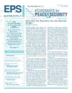 EPS QUARTERLY The 6th Anniversary of the Iraq War Issue