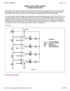 CHEAP S METER  Page 1 of 1 SIMPLE ELECTRONIC S METER BY Mike Martell N1HFX