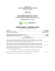 Microsoft Word - GreenShift Corporation March 31, 2011 Form 10Q