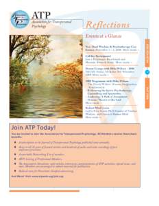 ATP  Association for Transpersonal Psychology  Reflections