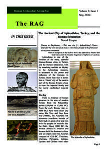 Roman Archaeology Group Inc  Volume 9, Issue 1 May, 2014  The RAG