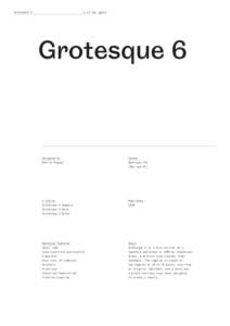 Grotesque 6				  A is for apple Designed by