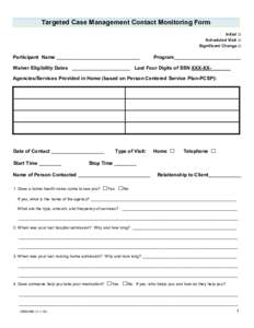 DMS-690 Targeted Case Management Contact Monitoring Form