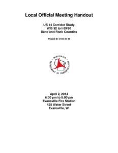 US 14 Corridor Study, handout, local officials meeting handout