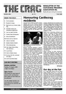 NEWSLETTER OF THE CASTLECRAG PROGRESS ASSOCIATION INC. Eighty three years serving the community ISSN[removed]