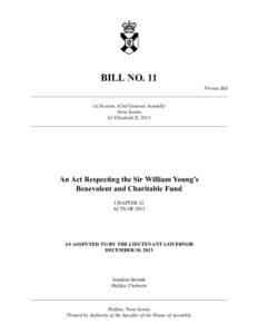 PL13A-104 sir william young benevolent and charitable fund Bill #11.fm