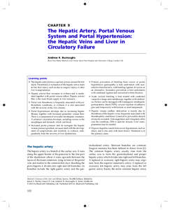 CHAPTER 9  The Hepatic Artery, Portal Venous System and Portal Hypertension: the Hepatic Veins and Liver in Circulatory Failure