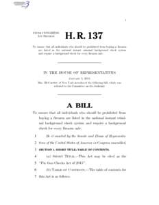 I  113TH CONGRESS 1ST SESSION  H. R. 137