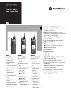 Specification Sheet  ASTRO XTS 5000™ Digital Portable Radio  