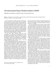The International Space Weather Initiative (ISWI)