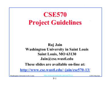 CSE570 Project Guidelines