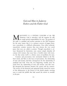 4  God and Man in Judaism: Fathers and the Father-God  M