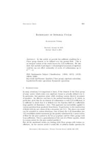 661  Documenta Math. Rationality of Integral Cycles Alexander Vishik