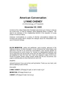 Conversation with Lynne Cheney
