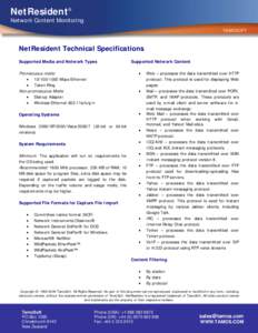 NetResident Technical Specifications