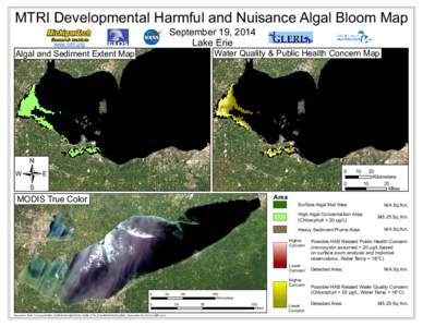 MTRI Developmental Harmful and Nuisance Algal Bloom Map September 19, 2014 Lake Erie www.mtri.org