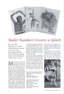 British people / Danseurs / Marie Rambert / Rambert Dance Company / Margaret Scott / The Australian Ballet / Antony Tudor / Ballet company / Ballets Russes / Dance / Ballet / Ballerinas
