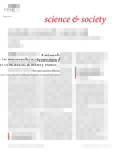 Animals in research: a stony road