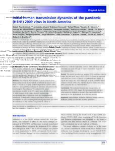 DOI:j00100.x www.blackwellpublishing.com/influenza Original Article  Initial human transmission dynamics of the pandemic