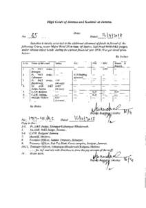 High Court of Jammu and Kashmir at Jammu. Order -65  No:----~----------