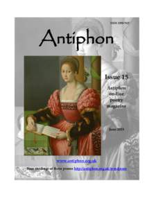 ISSNAntiphon Issue 15 Antiphon on-line