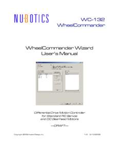 WC-132 WheelCommander WheelCommander Wizard User’s Manual