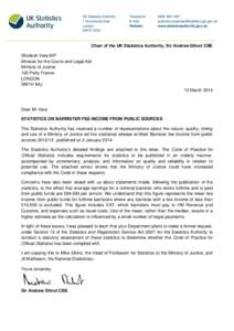 Letter from Sir Andrew Dilnot to Shailesh Vara MP