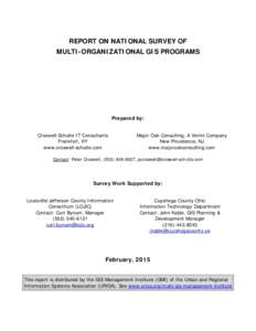 Survey Results-Survey on Multi-Organizational GIS Programs