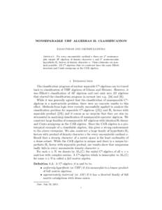 NONSEPARABLE UHF ALGEBRAS II: CLASSIFICATION ILIJAS FARAH AND TAKESHI KATSURA Abstract. For every uncountable cardinal κ there are 2κ nonisomorphic simple AF algebras of density character κ and 2κ nonisomorphic hyper