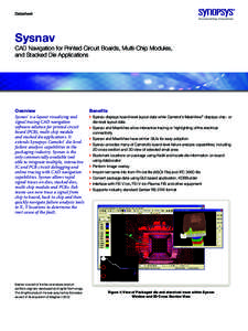 Datasheet  Sysnav CAD Navigation for Printed Circuit Boards, Multi-Chip Modules, and Stacked Die Applications