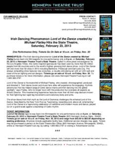 Microsoft Word - Lord of the Dance Press Release.doc