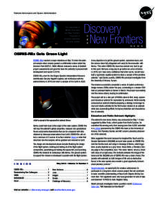 National Aeronautics and Space Administration  Discovery New Frontiers A N D